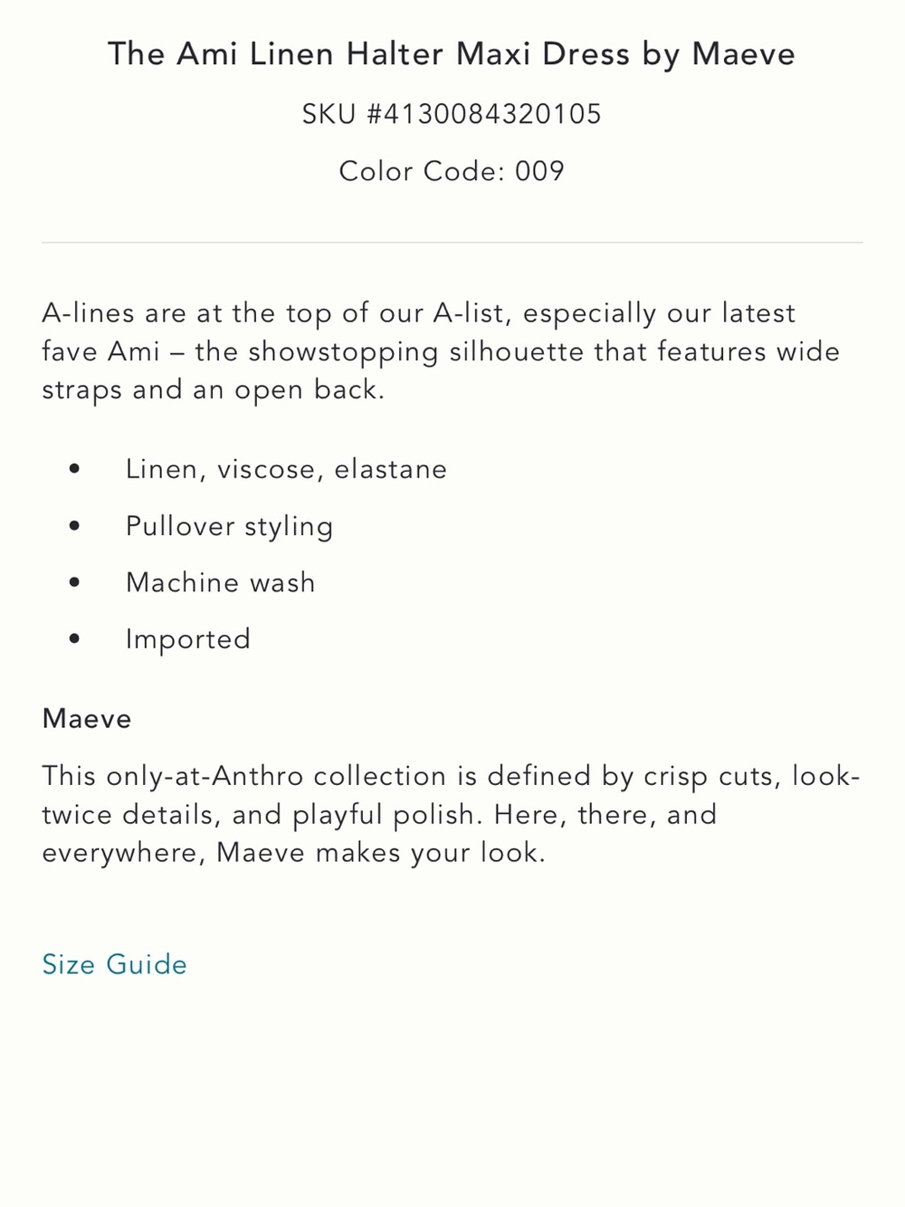 The Ami Linen Halter Maxi Dress by Maeve - Picture 5 of 6